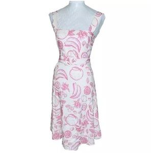 Amanda Uprichard Posey Pink Macedonia Belted Midi Dress